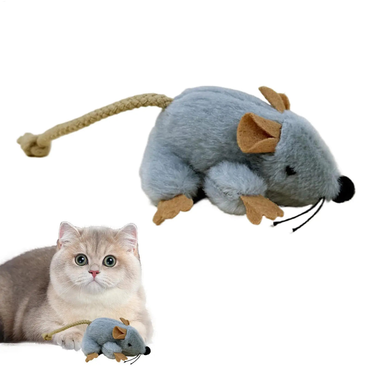 PurrPlay™Interactive Plush Mouse Toy