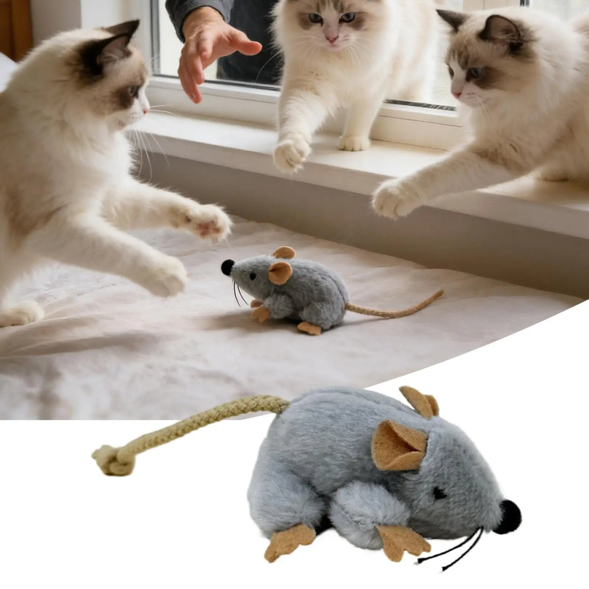 PurrPlay™Interactive Plush Mouse Toy
