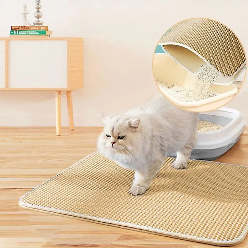 PurrPlay™Waterproof Double Layer Cat Litter Mat