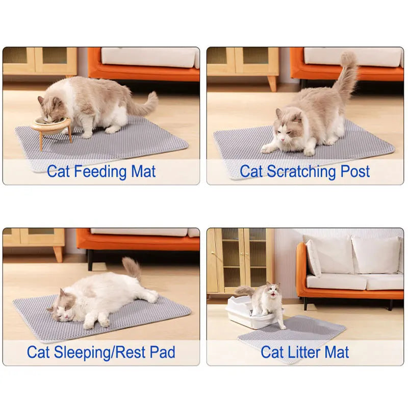 PurrPlay™Waterproof Double Layer Cat Litter Mat