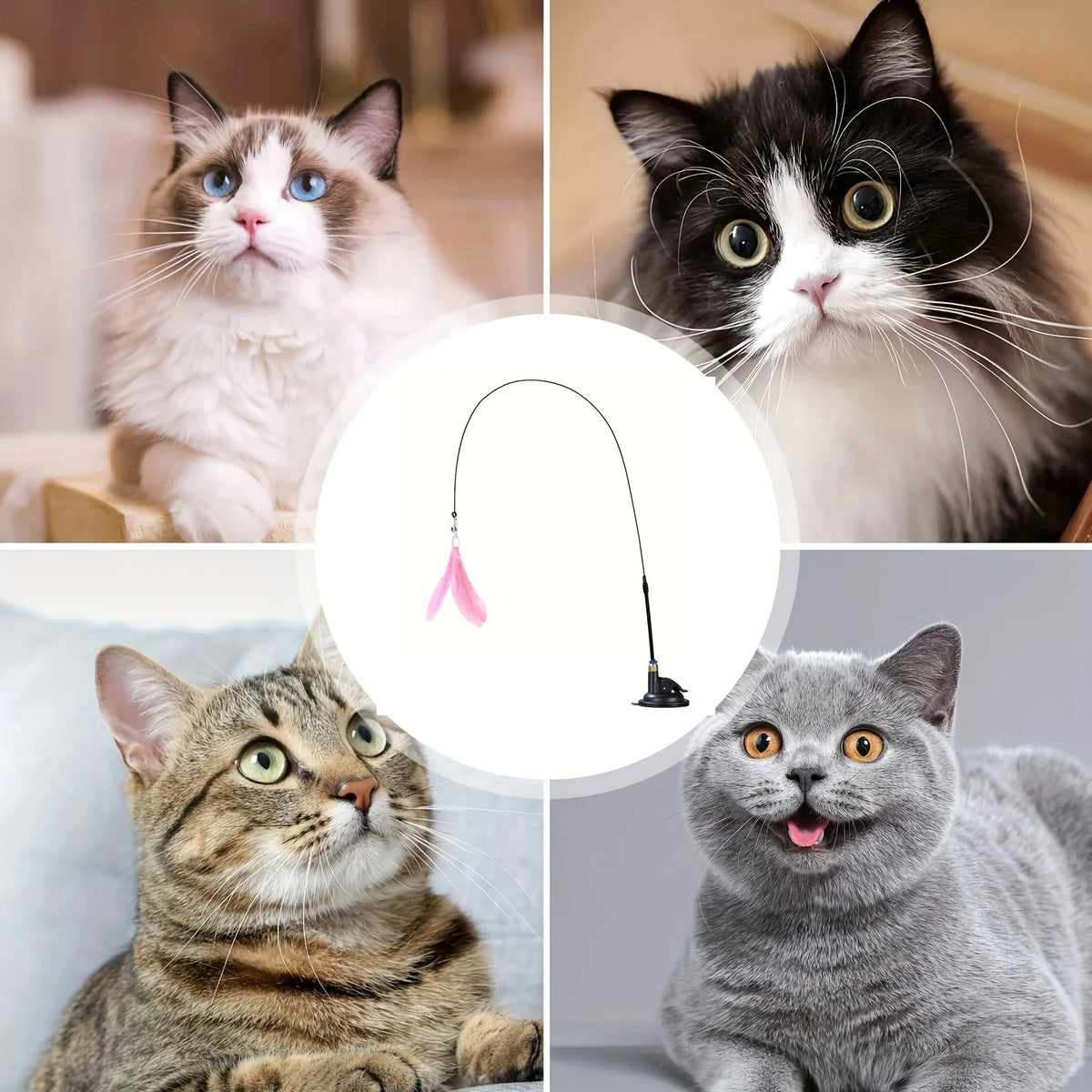 PurrPlay™Feather Teaser Wand Toy