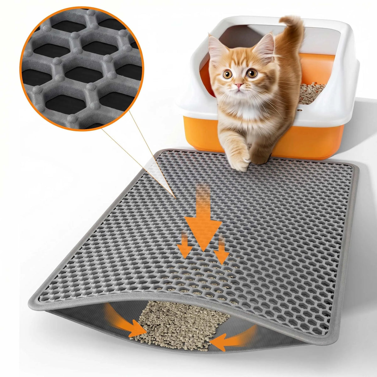 PurrPlay™Waterproof Double Layer Cat Litter Mat