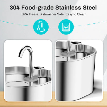 Stainless Steel Cat Water Fountain