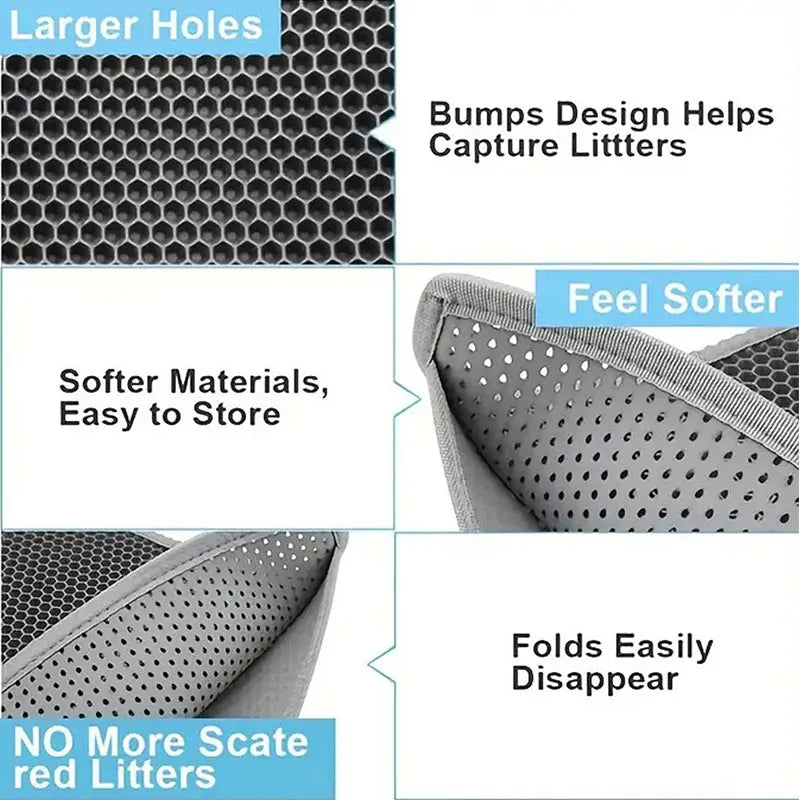 PurrPlay™Waterproof Double Layer Cat Litter Mat