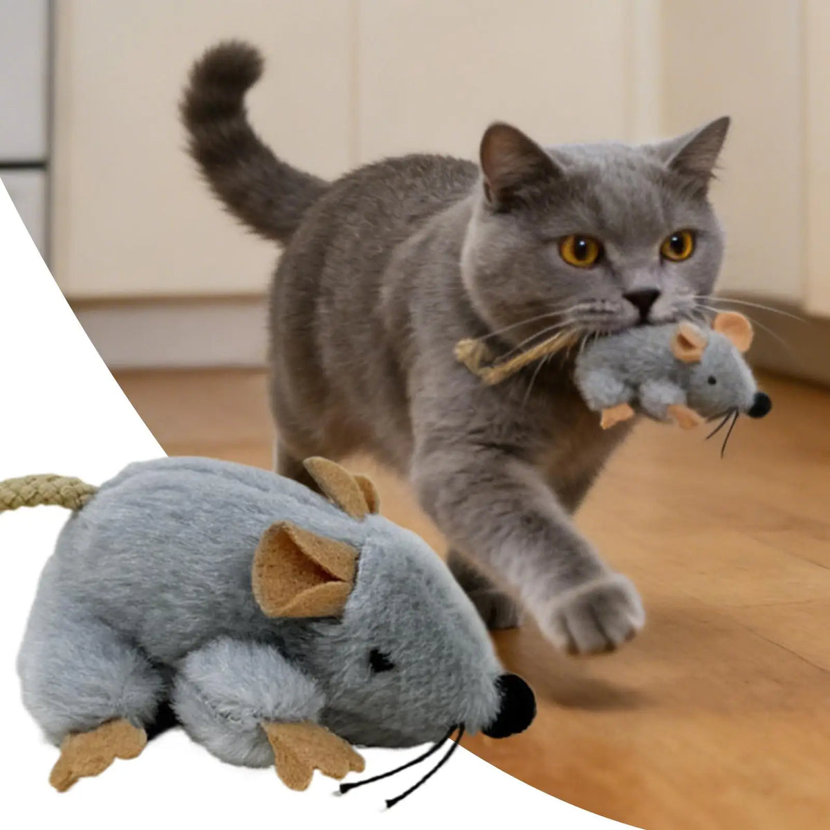 PurrPlay™Interactive Plush Mouse Toy